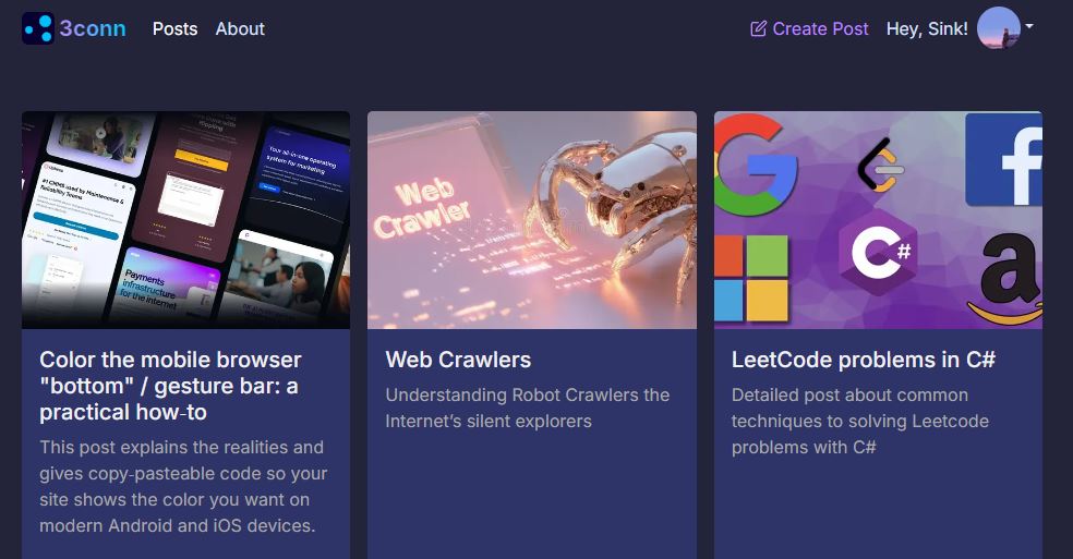 3conn project screenshot