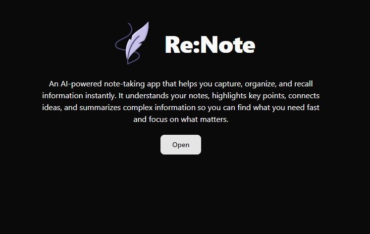 Re:Note project screenshot