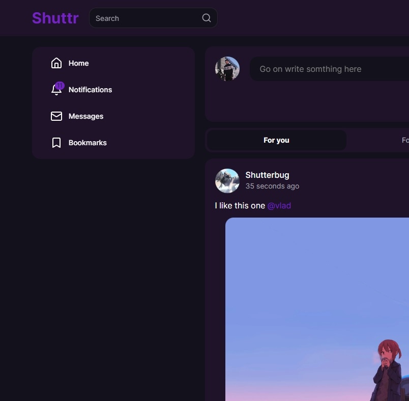 Shuttr project screenshot